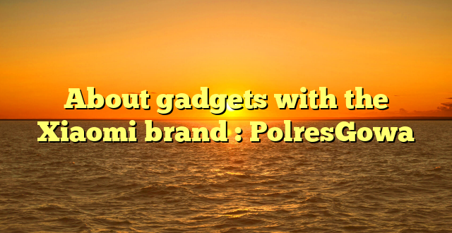 About gadgets with the Xiaomi brand : PolresGowa