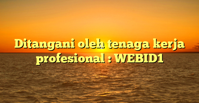 Ditangani oleh tenaga kerja profesional : WEBID1