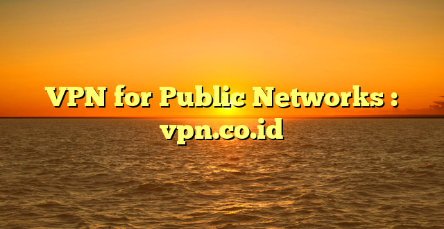 VPN for Public Networks : vpn.co.id